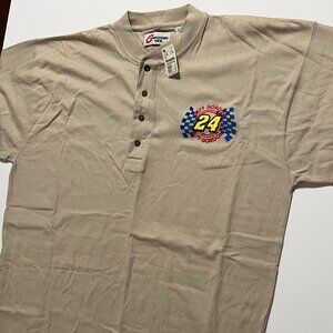 Jeff Gordon Tee Shirt Henley Competitor's View Nascar T-Shirt NWT Men's size XL